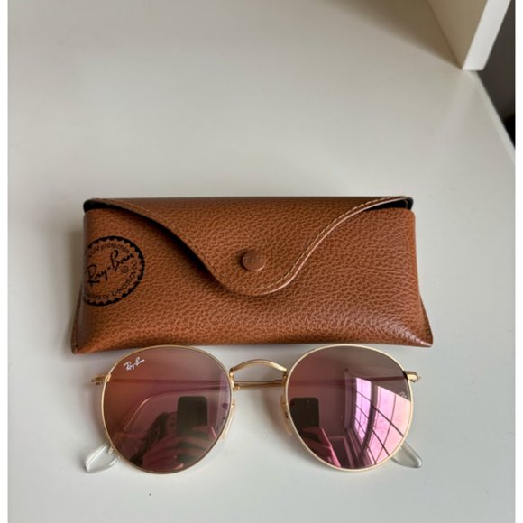 Ray Bans Round Mirrored Sunglasses main image 4